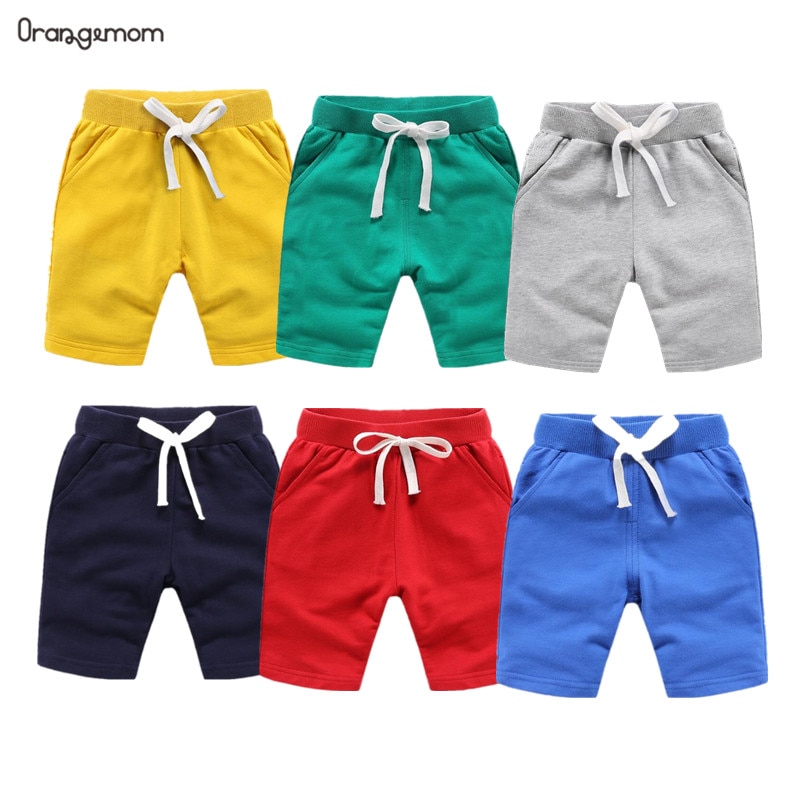 Kids Boy Clothes Boys' Short Pants Summer Cotton Pure Color Sports ...