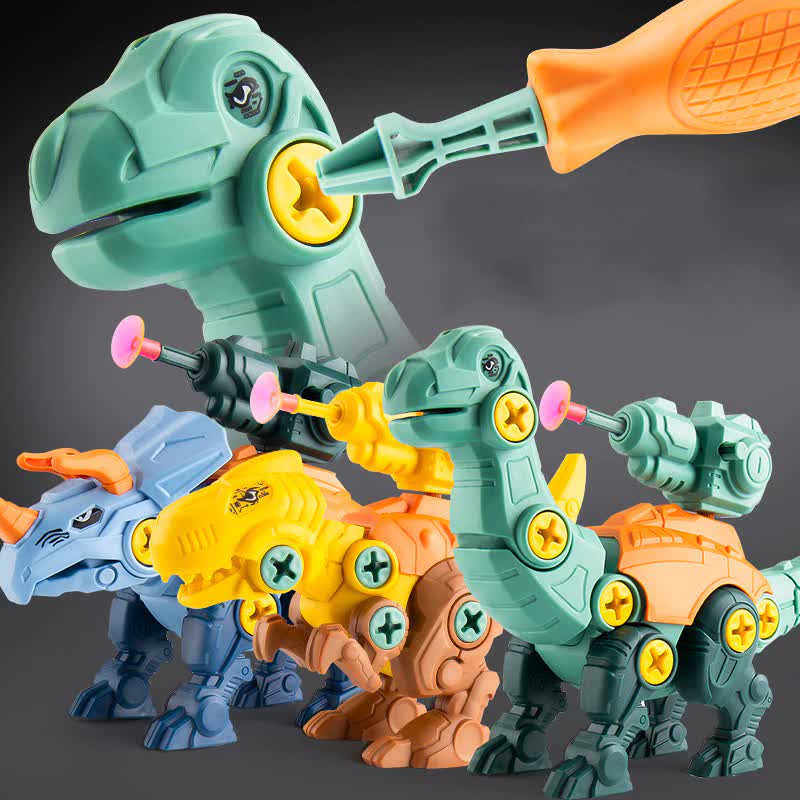 DIY Screwing Jurassic Dinosaurs Baby Toys For 3 Years Old Assembly Nuts Model Sets Safe Blocks Early Educational Toddler Gifts