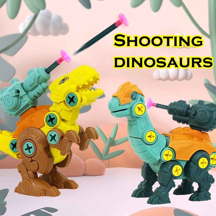 NEW DIY Disassembly Dinosaur Toy set screw Nut combination Early Educational Blocks Toys With Assemble Screw Toys for Kids gift