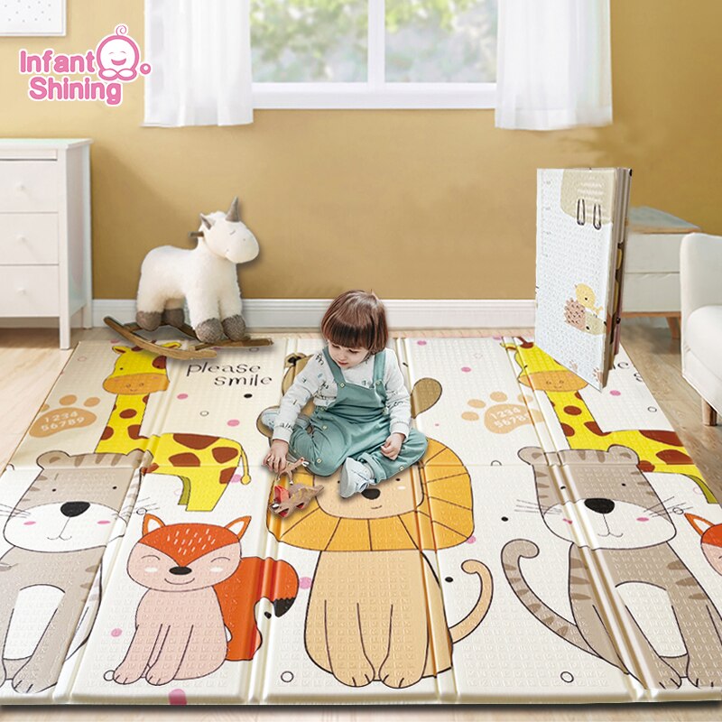 Infant Shining Baby Play Mat XPE Folding Crawling Mat 200*180cm ...