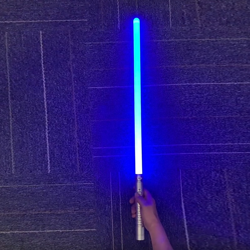 75cm Lightsaber RGB 7 Colors Change Metal Handle Laser Sword Heavy Dueling Sound Light Collision discoloration Cosplay  Props