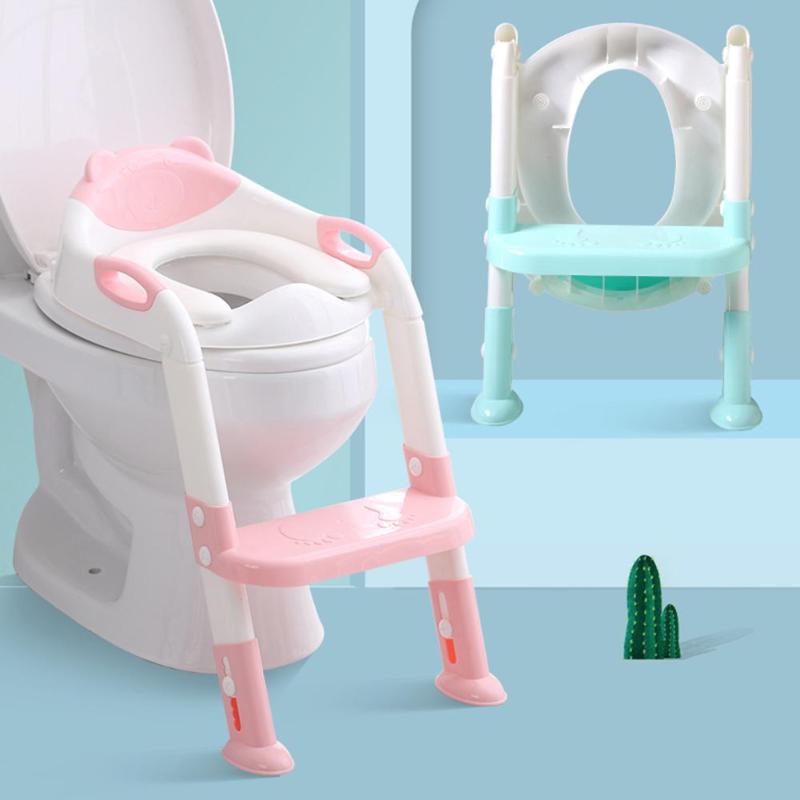 Children's Toilet Training Chair Adjustable Ladder Folding Toilet Training Seat Children's Portable Urinal Potty Training Seat