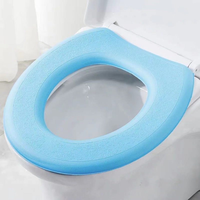 Waterpoof Soft Toilet Seat Cover Bathroom Washable Closestool Mat Pad Cushion O-shape Toilet Seat Bidet Toilet Cover Accessories