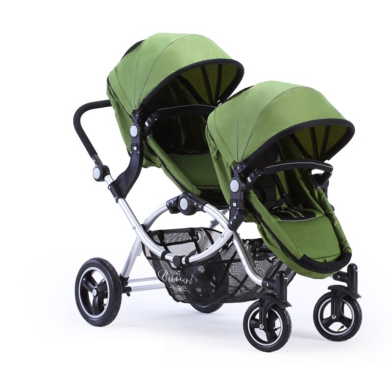 Twin baby stroller can sit and lie down carts newborn Multifunction