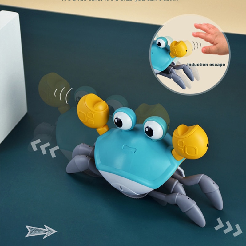 Rechargeable Electric Pet Crab Toy - Interactive Musical Learning and Climbing Toy for Children's Birthday Gift.