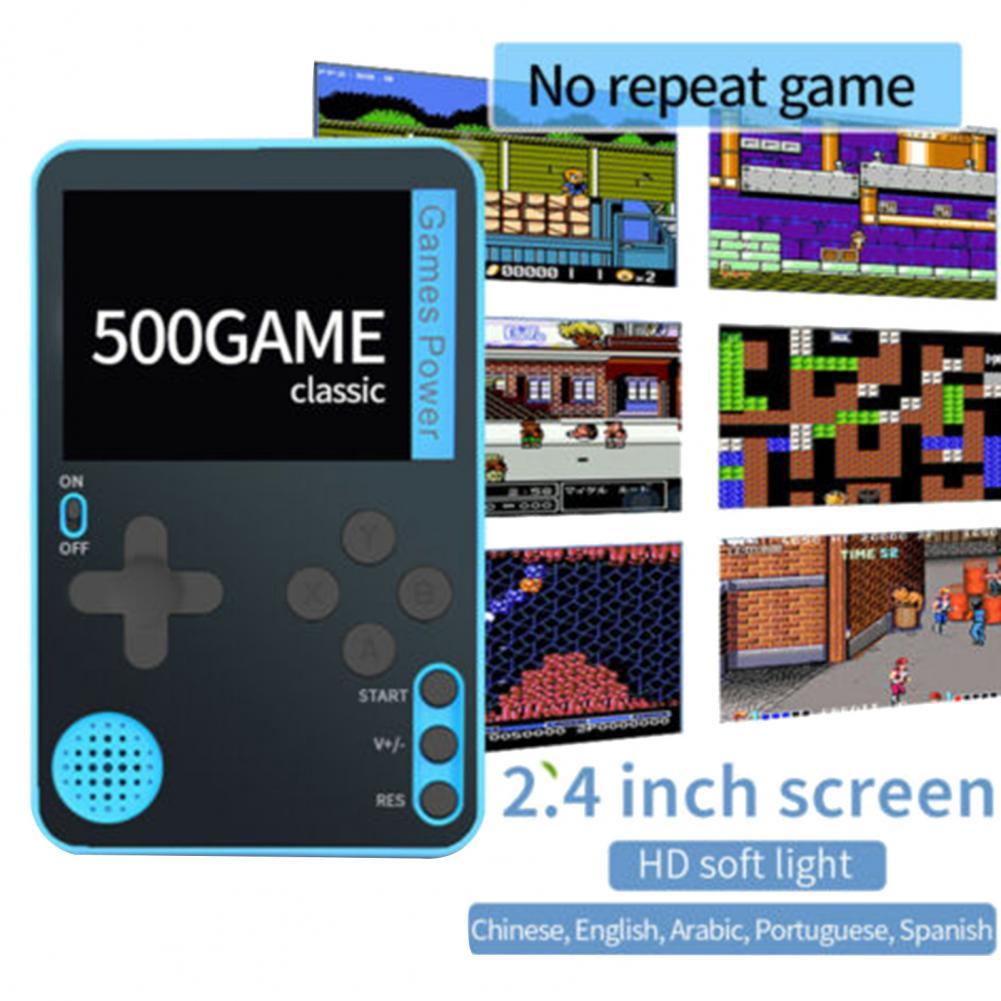 Portable Retro Game Console with 500 Classic Games Onboard, 2.4
