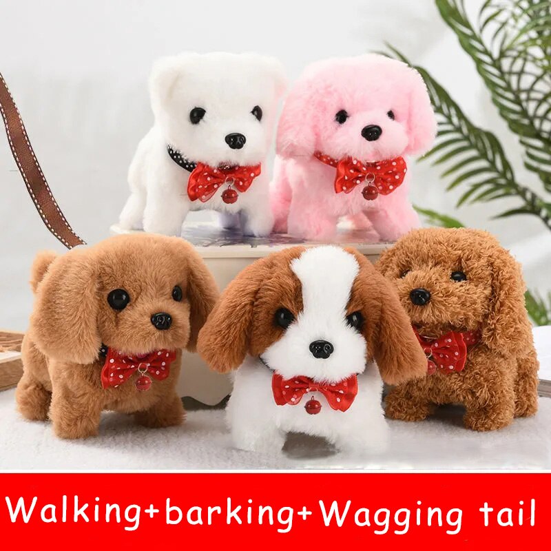 Battery-Operated Interactive Plush Puppy Toy - Barks, Wags Tail, Perfect Gift for Boys and Girls