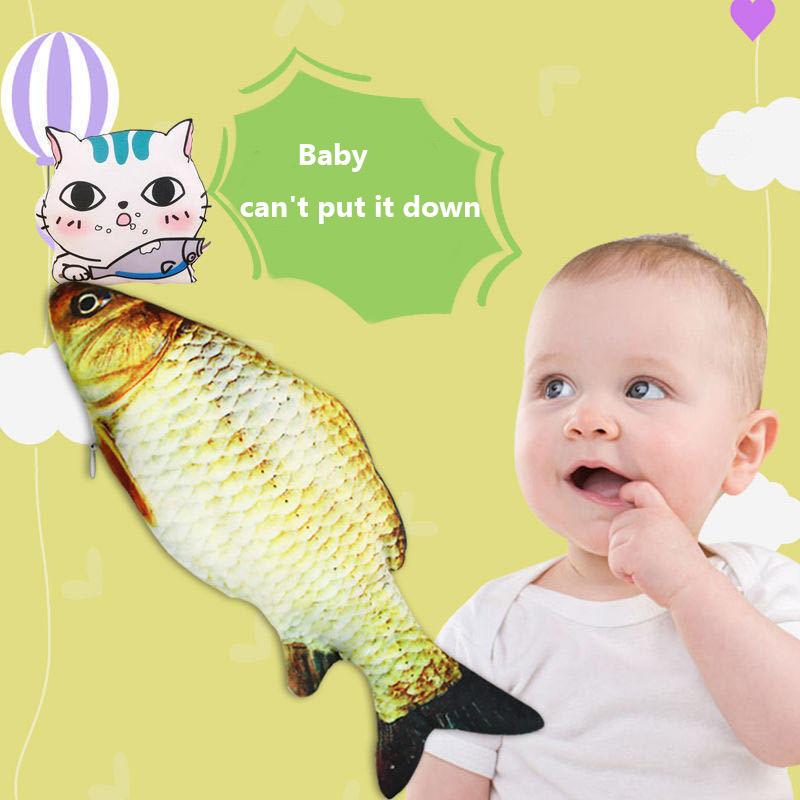 Electric Singing and Jumping Plush Fish Toy for Babies, Ideal for Sleep, Puzzle and Early Education.