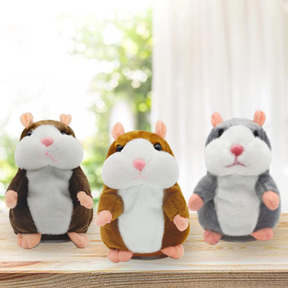 Cute 15cm Talking Hamster Plush Toy with Voice Record/Repeat and Sound Effects for Kids - Educational and Fun Pet