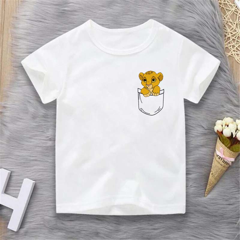 Disney Lion King Print Kids T-shirt with Simba Pocket