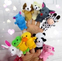 1PCS Farm Zoo Animal Finger Puppets Toys Boys Girls Babys Party Bag Filler NEW
