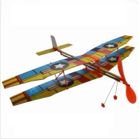 Foam Glider Airplane Toy - Outdoor & Educational, with Inertial Motor & Biplane Design.
