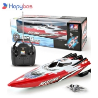 Electric Remote Control Speed Boat for Kids - 4 Channels, Twin Motor, Plastic RC Toy.