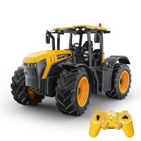 1:16 RC Farm Tractor with Dump/Rake Trailer, 2.4G Remote Control, 38.5cm Construction Vehicle Toy for Kids and Hobbyists