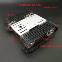Mini Metal T101 Smart Robot Tank Chassis Tracked Car Platform with 33GB-520 Motor for DIY Robot Maker Education RC Toy Parts