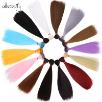 Allaosify Hair For Dolls Bjd Hair 15 '25 '35cm*100cm Black Pink White Grey Color Long Straight Dolls Wig For 1/3 1/4 BJD DIY