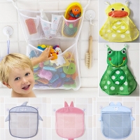 Mesh Bath Toy Organizer with Suction Cups for Kids' Toys and Dolls Storage in Bathtub and Bathroom