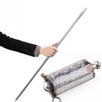 1pcs 110CM length Appearing Cane silver cudgel metal magic tricks for professional magician stage street close up illusion