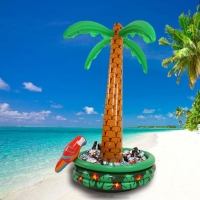 Hawaii Series Inflatable 180cm Coconut Palm Tree Ice Bucket Air Mattress Beer Pool Cube Party Food Drink Holder Water Ornament