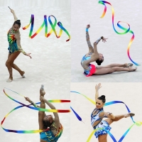 4M Dance Ribbon Gym Rhythmic Gymnastics Art Gymnastic Ballet Streamer Twirling Rod Outdoor Sport Games For Kids Children Toys
