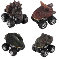 Mini Dinosaur Dino Cars Toy with Big Tire Wheel Pull back Car Model Jurassic Park Tyrannosaurus Car Action Figure Toys Gifts