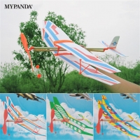 1pcs Toy Rubber Band Powered Glider Biplane Assemble Aircraft Plane Model For Kid Education 50*43cm Rubber Band Plane Randomly