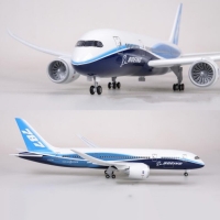 47CM Airplane Model Toys 787 B787 Dreamliner Aircraft Model With Light and Wheels landing gears 1/130 Scale Diecast Resin Plane