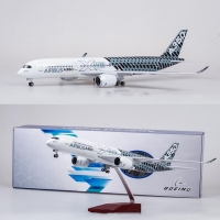 47cm Diecast Airplane Model of A350 Prototype XWB with Lights and Wheels - 1/142 Scale for Collectors.