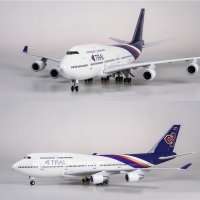 1/150 Scale 47cm Airplane 747 B747 Aircraft Thailand THAI Airline Model W Light and Wheel Diecast Plastic Resin Plane