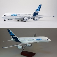 1/160 Scale 50.5CM Airplane Airbus 380 A380 Prototype Airline Model W Light and Wheel Diecast Plastic Resin Plane For Collection