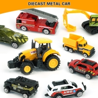 Toy Car 1:64 Alloy Car Mini Diecast Metal Car Toys Construction Vehicle Police Military Toy Car Model Set Collections Gift