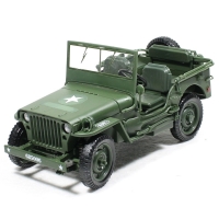 Alloy Diecast 1:18 For Jeep Military Tactics Car Model Opening Hood Panels To Reveal The Engine For Children Gift Toys