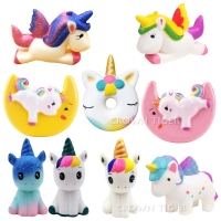 jumbo kawaii squishy slow rising unicorn donut soft colorful. squishy animal big squishy squeeze fun antistress toy for children