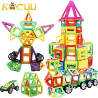 52 Magnetic Building Blocks with Triangles and Squares - Magnetic Toys with Free Stickers - Perfect Gift