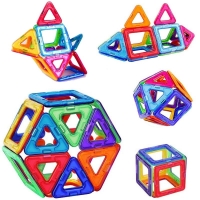 Magnetic Building Blocks for Kids - DIY Construction Toy with Single Bricks, Designer Accessories and Educational Game