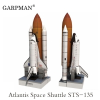 DIY Space Shuttle Atlantis Paper Puzzle - 34cm, 1:150 Scale, Manual Included.