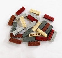 50Pcs 1x4  Wall Brick Toys MOC Architecture Accessory Brick DIY Building Block Assemble Particles Brickset  4 Color X026