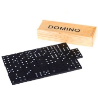 Educational Kids Toys For Children Gifts Party Fun Board Standard Domino Game Play Set with Wooden Box Blocks