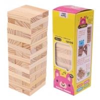 48pcs/set DIY Tower Wood Assembled Building Blocks Toy for Kids Family Game Domino Stacker Extract Building Educational Toy Gift