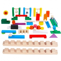Wooden Domino Blocks Set - Educational Toy and Gift for Kids