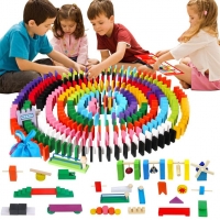 Colorful Wooden Dominoes for Kids and Parents - Interactive Game and Toy Blocks