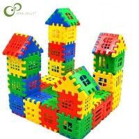 Educational Baby House Puzzle - 24 Plastic Blocks for Creative DIY City Models and Figures.