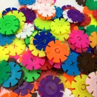 400Pcs/LOT 3D Puzzle Jigsaw Plastic Snowflake Building Creative Kids Flakes Interlocking Plastic Disc Set Construction kids Toys