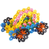 150pcs/pack Multicolor Montessori Snowflake Building Blocks Toy Brick Snow DIY Block Assembling Educational Toys For Children