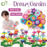 46pcs/set DIY Pop Beads Flowers Toys for Girls Children Flower Arrangement Toy Assembling Garden Educational Toys For Kids GYH