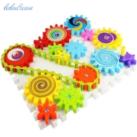 Children's Plastic Building Blocks Toys Gear Blocks Toys Kids DIY Creative Educational Toy for Children Birthday Gift