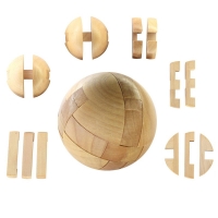 New Wooden Intelligence Toy Chinese Brain Teaser Game 3D IQ Puzzle for Kids Adults I0029