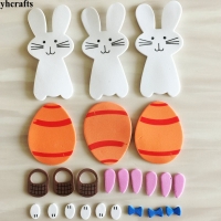 1bag/LOT.Rabbit Egg carrot Easter foam stickers Easter Activity items Wall label Spring crafts Kids room decoration Decorative