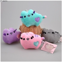 10cm Plush Keychain Cartoon Soft Stuffed Creative Bag Xmas Pendants Gift Animals Cute Kawaii Cat Lovely Mini Couple Pendant Doll