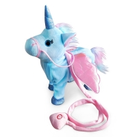 5 Colors Electric Walking Unicorn Plush Toy Stuffed Animal Dolls 35cm Electronic Music Unicorn Toy for Children Christmas Gifts